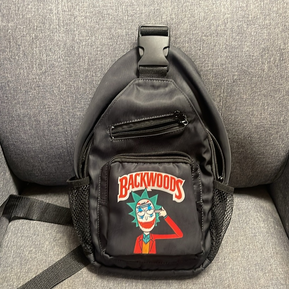 Backwoods Rick Graphic Cartoon Mini Backpack - Picture 2 of 7